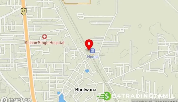 வரைபடம் ஹோடல் ரயில்வே நிலையம் இல் Hodal, ஹோடல் ரூரல்