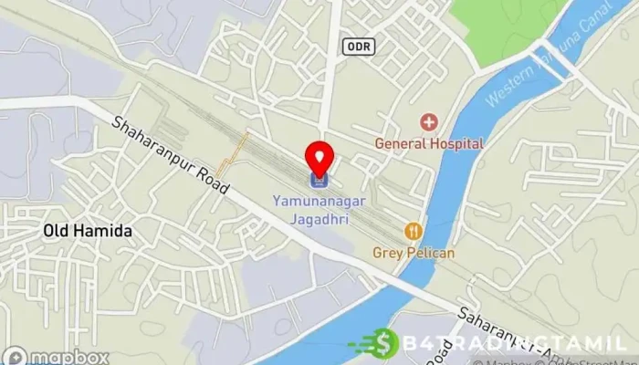 வரைபடம் யமுனாநகர் ஜகத்ரி ரயில்வே நிலையம் இல் Yamuna Nagar, யமுனா நகர்